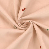 Feincord Stoff 100 % Baumwolle | Leo Babycord | Blumenstoff | Schleifen Stoff | Kirschstoff | Cordstoff Meterware | 150 g/m
