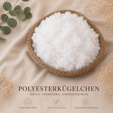 Füllwatte Baumwolle lose | Kapok Wolle | Polyester Faserbällchen | Füllmaterial ab 100g für Kissen Puppen DIY