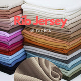 Leo Rippstrick Jersey Stoff Leoparden blush| Baumwoll Jersey mit Lycra | Rib Jersey Stretch Stoff | Rippstoff Meterware | Stoff zum Nähen